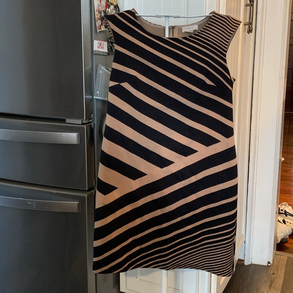 Ann Taylor Loft exposed‎ back zip mod dress. Worn a few times